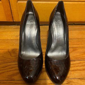 Jessica Simpson Size 5 Wine Colored Snakeskin